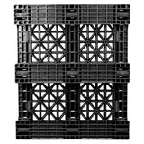 32 x 37 Rackable Plastic Pallet - Greystone GS.37.32.3RO OWS PP-O-3237-R Standing Bottom HeadOn