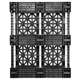 32 x 40 Fire Retardant Rackable Beverage Plastic Pallet - Greystone GS.40.32.3RO OWS PP-O-3240-R-FR Standing Bottom HeadOn