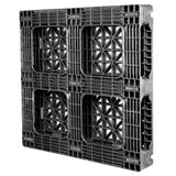 37 x 37 Fire Retardant Plastic Beverage Pallet - Greystone GS.37.37.000 OWS PP-O-37-B-FR Standing Bottom