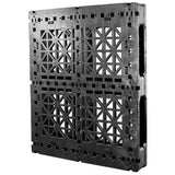 40 x 48 Heavy Duty Rackable Plastic Pallet - Fire Retardant - Greystone GS.48.40-RFA OWS PP-O-40-R2-FR Standing 3-4