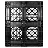 40 x 48 Heavy Duty Rackable Plastic Pallet w/ 5 Fiberglass Reinforcing Rod + Freezer Addititive- Greystone GS.48.40-RFA OWS PP-O-40-R2.005-FA Standing Bottom HeadOn