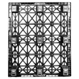 40 x 48 Nestable Light Duty Plastic Pallet - Greystone GSNestable OWS PP-O-40-NL2.5 Standing Bottom HeadOn