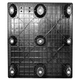40 x 48 Nestable Solid Deck Plastic Pallet - High Grade - CTC 4840-CTC-B OWS PP-S-4048-NG-B Standing Bottom HeadOn