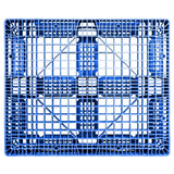 40 x 48 Rackable FDA Plastic Pallet - Polymer Solutions ProGenic 6_ Blue OWS PP-O-40-R4FDA Standing Top HeadOn