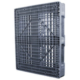 40 x 48 Rackable FDA Plastic Pallet - Polymer Solutions ProGenic 6_Grey OWS PP-O-40-R4FDA-Grey Standing 3-4