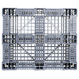 40 x 48 Rackable FDA Plastic Pallet - Polymer Solutions ProGenic 6_Grey OWS PP-O-40-R4FDA-Grey Standing Bottom HeadOn