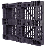 40 x 48 Rackable Plastic Pallet - Polymer Solutions ProGenic 6_ Black OWS PP-O-40-R4 Standing 3-4 Bottom