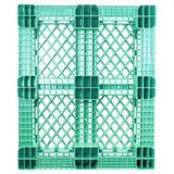 40 x 48 Rackable Stackable FDA Pallet - Green - Polymer Solutions Progenic 6 OWS PP-O-40-R5FDA-Green Standing Bottom HeadOn