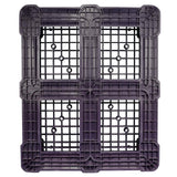 40 x 48 Rackable Ventilated Plastic Pallet - Black - Polymer Solutions DLR Black OWS PP-O-40-R7FM-Black Standing Bottom HeadOn
