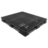 40 x 48 Stackable Fire Retardant Plastic Pallet - Black - Polymer Solutions ProGenic-LD OWS PP-O-40-S4FM-Black Repose Top
