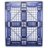 40 x 48 Stackable Fire Retardant Plastic Pallet - Blue - Polymer Solutions ProGenic-LD OWS PP-O-40-S4FM-Blue Standing Bottom HeadOn