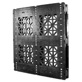 44 x 48 Rackable Stackable Fire Retardant Plastic Pallet - Greystone GS.44.48.000 OWS PP-O-4448-R Standing 3-4