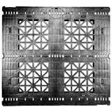 44 x 48 Rackable Stackable Fire Retardant Plastic Pallet - Greystone GS.44.48.000 OWS PP-O-4448-R Standing Top HeadOn