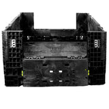 45 x 48 x 34 Collapsible Bulk Bin - Triple Diamond Plastics TDP-4845-34 OWS CP-S-45-C-34 Repose Top Drop Door
