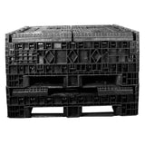 48 x 48 x 25 Plastic Collapsible Container - TDP 4845-25 - OWS CP-S-45-C-25 - HeadOn Stacked Folded