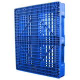 40 x 48 Rackable FDA Plastic Pallet - Polymer Solutions ProGenic 6_ Blue OWS PP-O-40-R4FDA Standing 3-4