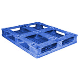 40 x 48 Rackable FM Fire-Retardant Plastic Pallet - Blue - Polymer Solutions Progenic 6 Blue Fire Retardant OWS PP-O-40-R4FM- Blue - Repose Bottom