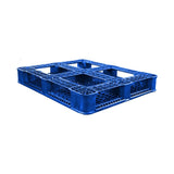 40 x 48 Rackable Plastic FDA Approved Solid Plastic Pallet - Blue - Polymer Solutions 8301 OWS PP-S-40-R7FDA-Blue repose bottom