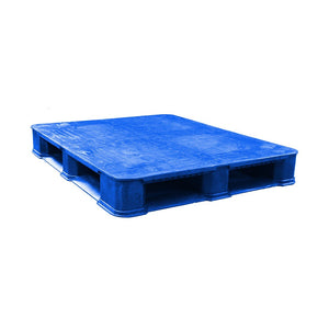 40 x 48 Rackable Plastic FDA Approved Solid Plastic Pallet - Blue - Polymer Solutions 8301 OWS PP-S-40-R7FDA-Blue repose top(1)