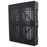 40 x 48 Rackable Plastic Pallet - Polymer Solutions ProGenic 6_ Black OWS PP-O-40-R4 Standing 3-4