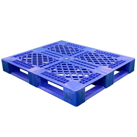 40 x 48 Rackable Stackable FDA Pallet - Blue w/Lip - Polymer Solutions Progenic 6 w/Lip  OWS PP-O-40-R5FDA-Blue-L Repose Top