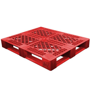 40 x 48 Rackable Stackable FDA Pallet - Red - Polymer Solutions Progenic 6  OWS PP-O-40-R5FDA-Red Repose Top