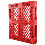 40 x 48 Rackable Stackable FDA Pallet - Red - Polymer Solutions Progenic 6 OWS PP-O-40-R5FDA-Red Standing 3-4