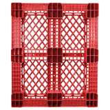 40 x 48 Rackable Stackable FDA Pallet - Red - Polymer Solutions Progenic 6 OWS PP-O-40-R5FDA-Red Standing Bottom HeadOn