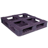 40 x 48 Rackable Ventilated Plastic Pallet - Black - Polymer Solutions DLR Black OWS PP-O-40-R7FM-Black Repose Bottom