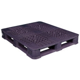 40 x 48 Rackable Ventilated Plastic Pallet - Black - Polymer Solutions DLR Black OWS PP-O-40-R7FM-Black Repose Top