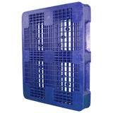 40 x 48 Rackable Ventilated Plastic Pallet - Blue - Polymer Solutions DLR Blue OWS PP-O-40-R7FM-Blue Standing 3-4