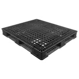 40 x 48 Stackable FDA Approved Plastic Pallet - Black - Polymer Solutions ProGenic-LD OWS PP-O-40-S4FDA-Black Repose Top