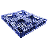 40 x 48 Stackable Fire Retardant Plastic Pallet - Blue - Polymer Solutions ProGenic-LD OWS PP-O-40-S4FM-Blue Repose Bottom