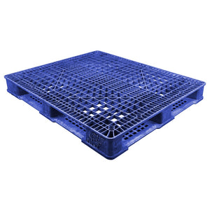 40 x 48 Stackable Fire Retardant Plastic Pallet - Blue - Polymer Solutions ProGenic-LD OWS PP-O-40-S4FM-Blue Repose Top