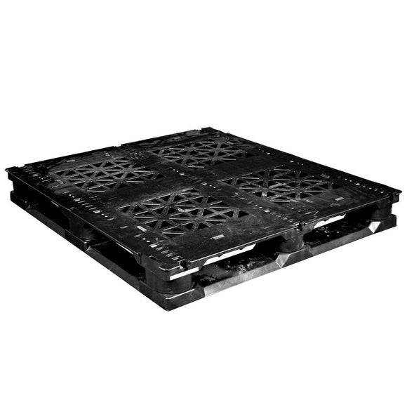 44 x 48 Rackable Stackable Plastic Pallet w/3 Reinforcing Rods - Greystone GS.44.48.003 OWS PP-O-4448-R-003 Repose Top