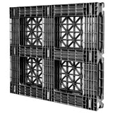 44 x 48 Rackable Stackable Plastic Pallet w/3 Reinforcing Rods - Greystone GS.44.48.003 OWS PP-O-4448-R-003 Standing 3-4 Bottom