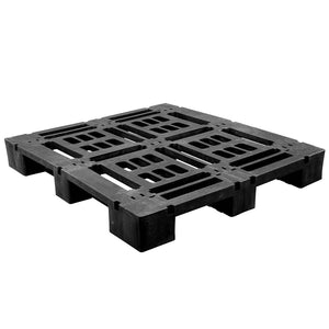 45 x 48 Heavy Duty Stackable Plastic Pallet - Full Perimeter Lip Greystone R4845-FP OWS PP-O-45-SD-FP Repose Top