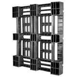 45 x 48 Heavy Duty Stackable Plastic Pallet - Full Perimeter Lip Greystone R4845-FP OWS PP-O-45-SD-FP Standing Bottom -34