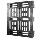 45 x 48 Heavy Duty Stackable Plastic Pallet - Full Perimeter Lip Greystone R4845-FP OWS PP-O-45-SD-FP Standing Top 3-4