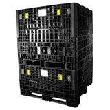 48 x 48 x 25 Plastic Collapsible Container - TDP 4845-25 - OWS CP-S-45-C-25 - Standing 3-4 Stacked